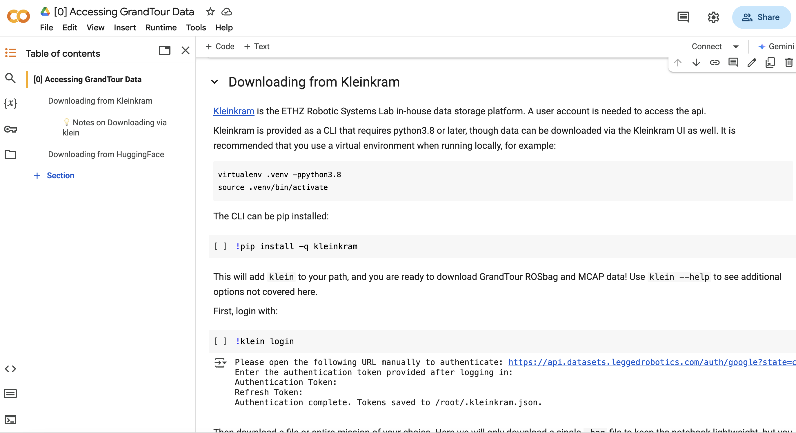 [0] Accessing GrandTour Data